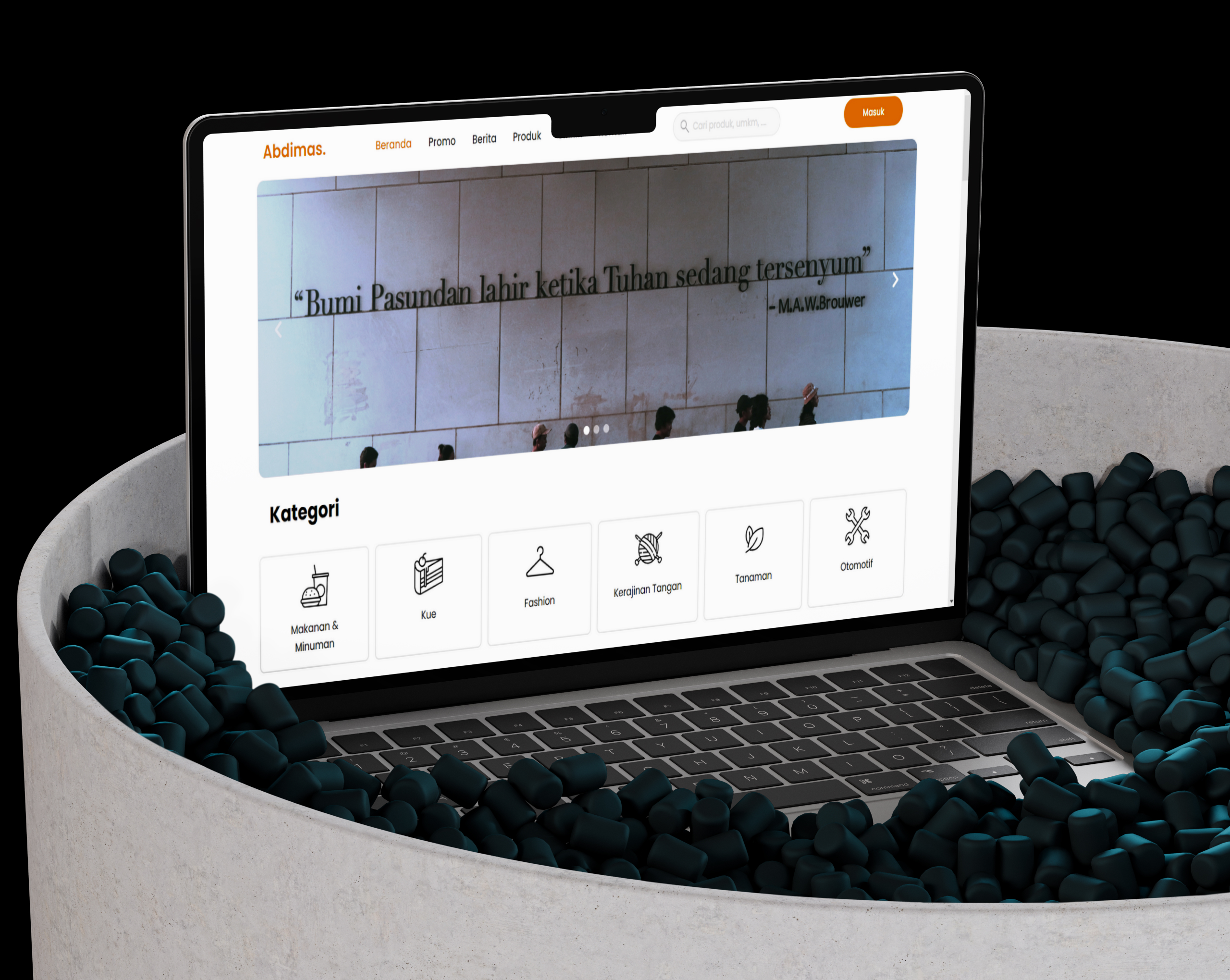 Website Abdimas Village Product Marketing Platform